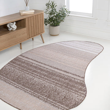 Evan Modern Rustic Organic Curve Indoor/Outdoor Area Rug